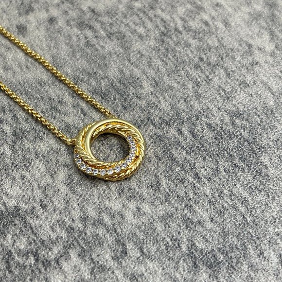 David yurman 18K with Diamonds Mini Pendant Neckla - Picture 3 of 5